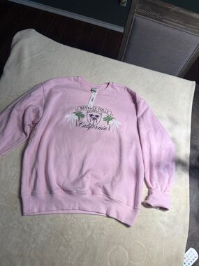 PINK Victoria's Secret Light Pink Graphic Crewneck Sweatshirt